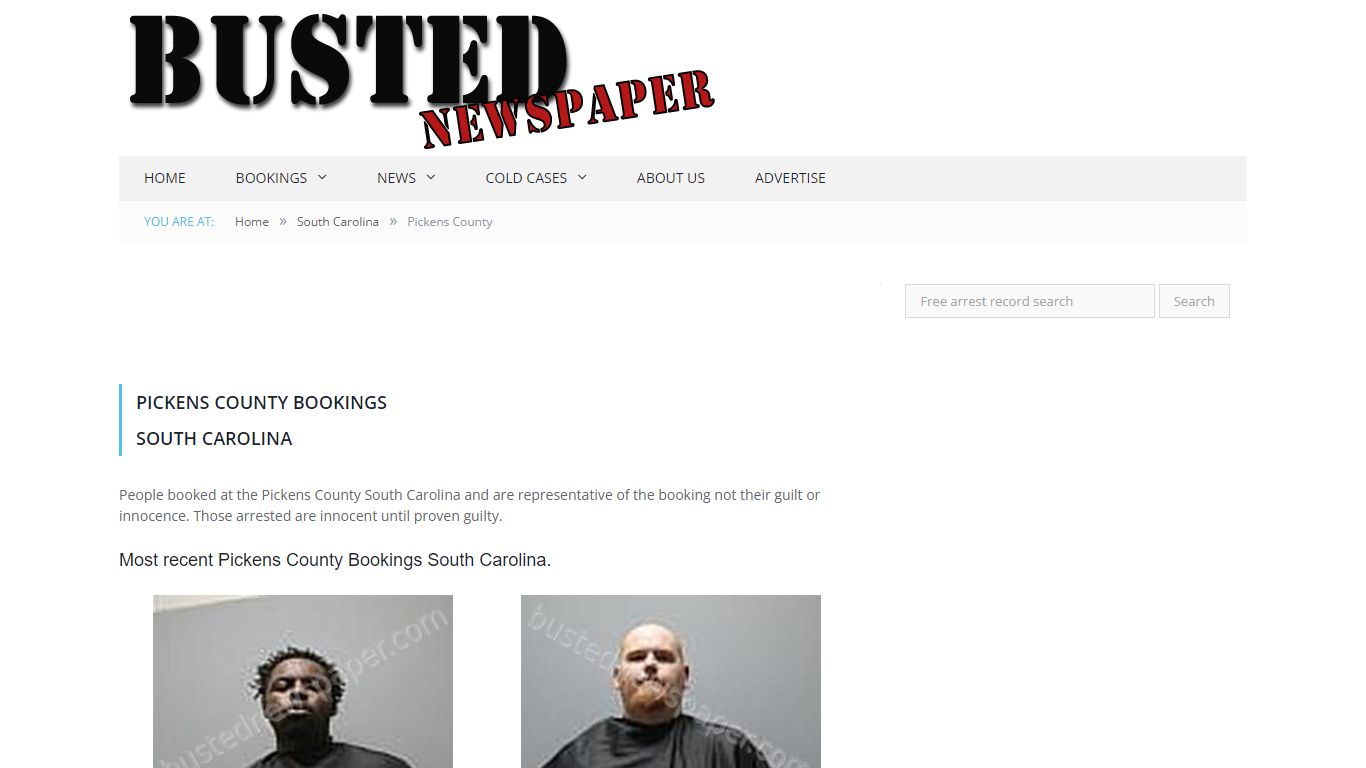 Pickens County, SC Mugshots - BUSTEDNEWSPAPER.COM